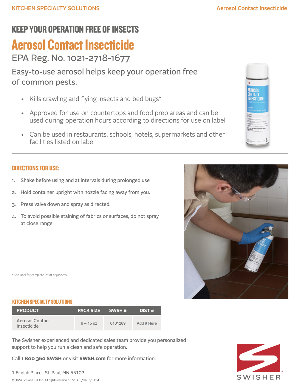 Swisher Aerosol Contact Insecticide